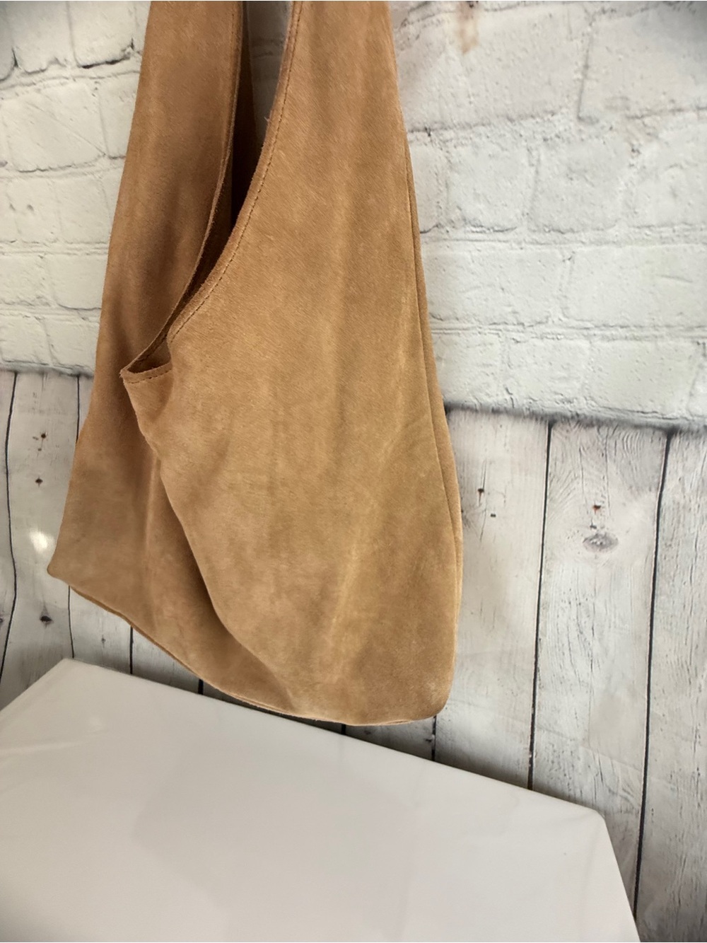 American Leather Co. Gables Suede Hobo - Picture 3 of 13